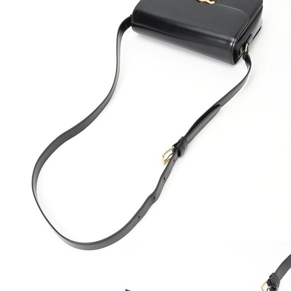 CELINE Classic Triomphe Bag Shoulder - Shiny Calfskin Black - Picture 2 of 10